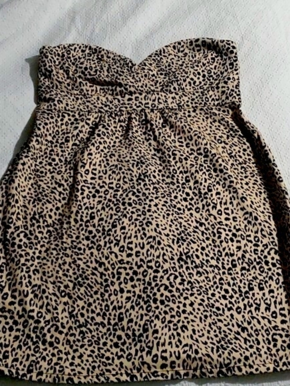 VOLCOM LEOPARD STRAPLESS DRESS - Picture 7 of 9